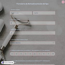 Formulario de Retroalimentación del Spa