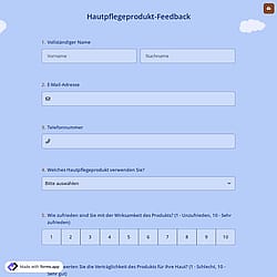 Hautpflegeprodukt-Feedback