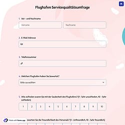 Flughafen Servicequalitätsumfrage