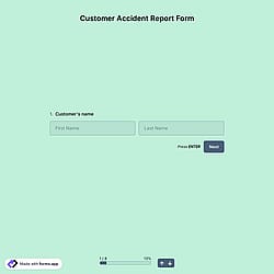 Customer Accident Report Form
