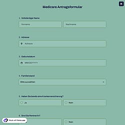 Medicare Antragsformular