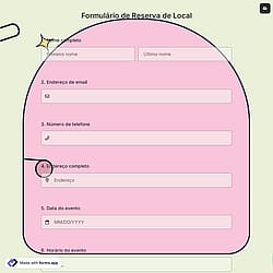 Formulário de Reserva de Local