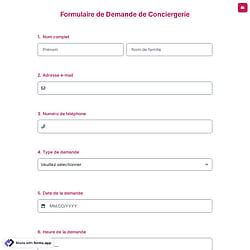 Formulaire de Demande de Conciergerie