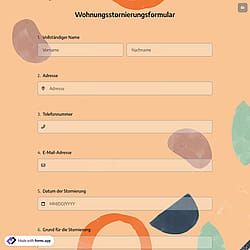 Wohnungsstornierungsformular