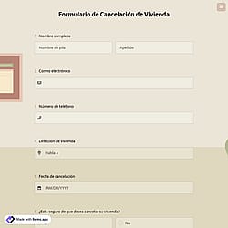 Formulario de Cancelación de Vivienda