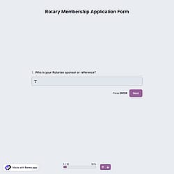 Rotary Membership Application Form