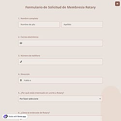 Formulario de Solicitud de Membresía Rotary