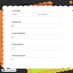 Formulaire de Soumission de Manuscrit