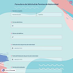 Formulario de Solicitud de Permiso de Maternidad