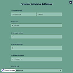 Formulario de Solicitud de Medicaid