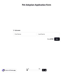 Pet Adoption Application Form