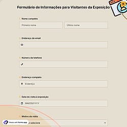Formulário de Informações para Visitantes da Exposição