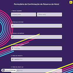 Formulário de Confirmação de Reserva de Hotel