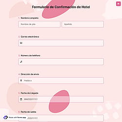 Formulario de Confirmación de Hotel