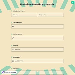 Limousinen-Reservierungsformular