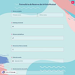 Formulário de Reserva de Artista Musical