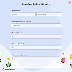 Formulaire de Retrait Scolaire