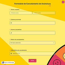 Formulário de Cancelamento de Assinatura