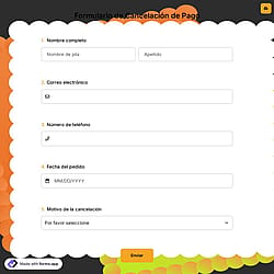 Formulario de Cancelación de Pago