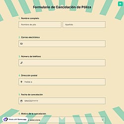 Formulario de Cancelación de Póliza