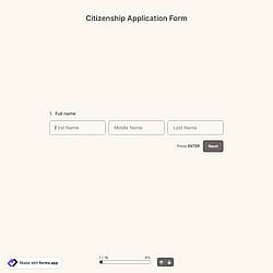 Citizenship Application Form