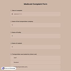Medicaid Complaint Form