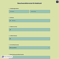Beschwerdeformular für Medicaid