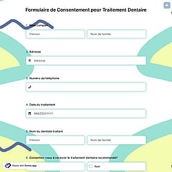 Formulaire de Consentement pour Traitement Dentaire