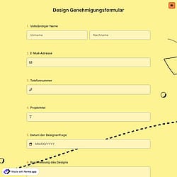 Design Genehmigungsformular