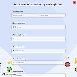 Formulário de Consentimento para Cirurgia Geral