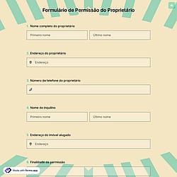 Formulário de Permissão do Proprietário