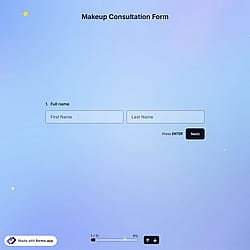Makeup Consultation Form