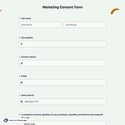Marketing Consent Form