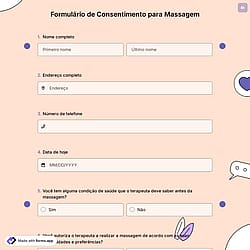 Formulário de Consentimento para Massagem