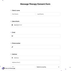Massage Therapy Consent Form 