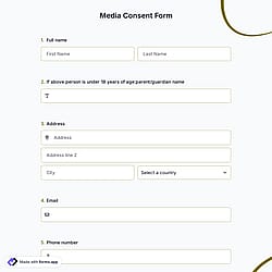 Media Consent Form