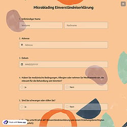 Microblading Einverständniserklärung