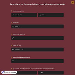 Formulario de Consentimiento para Microdermoabrasión
