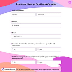 Permanent Make-up Einwilligungsformular