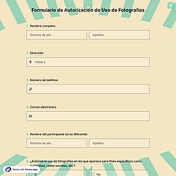 Formulario de Autorización de Uso de Fotografías