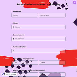Formulaire de Consentement pour Piercing