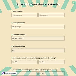 Formulário de Consentimento para Piercing