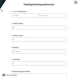 Projektgenehmigungsformular