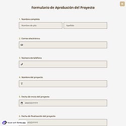 Formulario de Aprobación del Proyecto