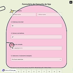 Formulário de Consulta de Spa