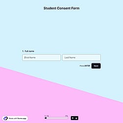 Student Consent Form