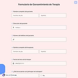 Formulario de Consentimiento de Terapia