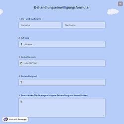 Behandlungseinwilligungsformular