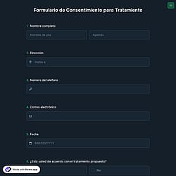 Formulario de Consentimiento para Tratamiento