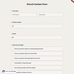 Church Contact Form